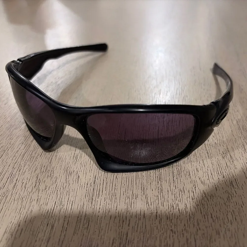 Vtg Oakley Ten X Polarized Sunglassses OO9128-01 61 16 Baseball Cycling Racing